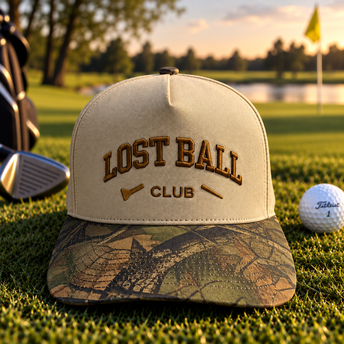 Lost Ball Club Camo Golf Hat